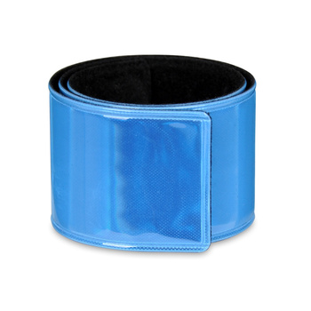 Opaska odblaskowa samozaciskowa jasnoniebieska odbijająca światło