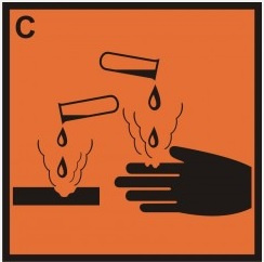 Znak substancja żrąca (C) (LA-012)