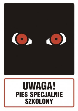 Znak Uwaga! Pies specjalnie szkolony (PA037)