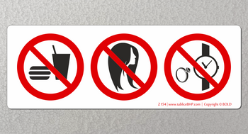 Oznaczenie Zakazy na stanowisku pracy (Z154)