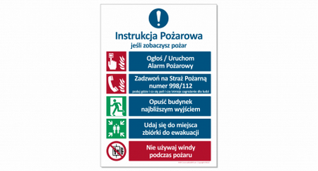 Znak Instrukcja Pożarowa- graficzna (IN001)