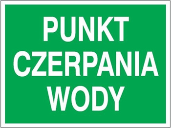 Znak punkt czerpania wody na płycie PCV (857-25)