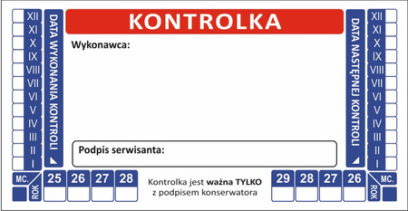 Kontrolka gaśnicy uniwersalna