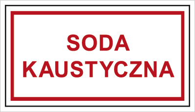 Znak soda kaustyczna na Folii Samoprzylepnej (815-05)