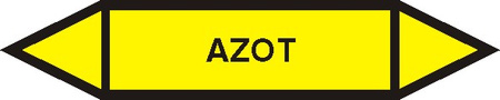 Tabliczka na rurociągi Azot znak na Folii Samoprzylepnej (R-G04)
