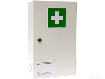 Apteczka stalowa ścienna 40.2 z wyposażeniem DIN 13157 (duża)