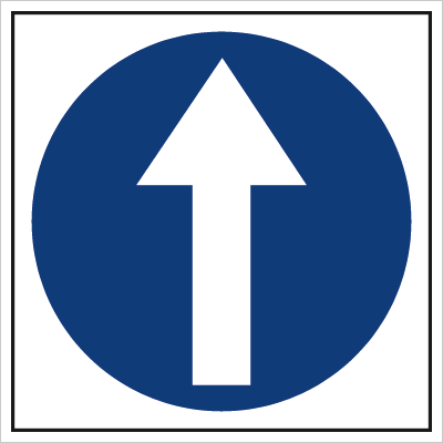 Znak nakaz jazdy prosto (703-01)