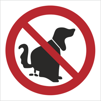 Znak Zakaz wyprowadzania psów na Folii Samoprzylepnej (633)