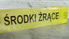 Taśma ostrzegawcza ŚRODKI ŻRĄCE 80mm/100 m