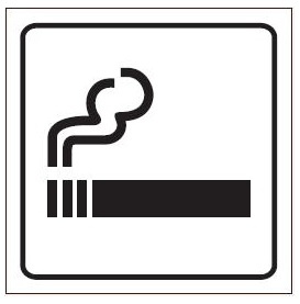 Znak dla palących na Folii Samoprzylepnej (702-75)