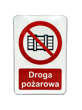 Znak droga pożarowa metalowy (pionowy)