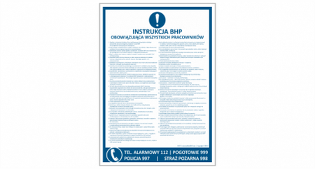 Instrukcja BHP obowiązuje wszystkich pracowników (IN011)