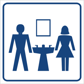 Znak łazienka damska, męska (823-68)