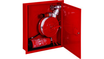 Hydrant wewnętrzny wnękowy DN52 (wąż na zwijadle) z miejscem na gaśnicę pod spodem - BOXMET