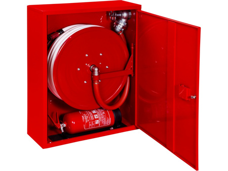 Hydrant wewnętrzny zawieszany DN33 z miejscem na gaśnicę pod spodem - BOXMET
