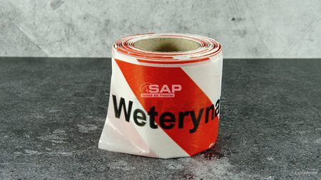 Taśma ostrzegawcza INSPEKCJA WETERYNARYJNA 80mm/100 m