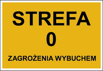 Znak strefa 0 zagrożenia wybuchem na płycie PCV (827-08)