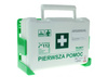 Apteczka pierwszej pomocy BD NEW DIN 13164 + ustnik z wieszakiem biała