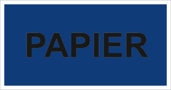 Znak papier na Folii Samoprzylepnej (857-34)