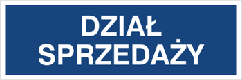Znak dział sprzedaży na płycie PCV (801-75)
