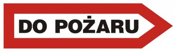 Znak Do pożaru na płycie PCV (BC131P)