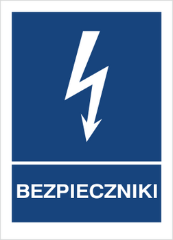 Znak bezpieczniki na płycie PCV (530-16)