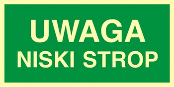 Znak uwaga niski strop (AC022) Signproject
