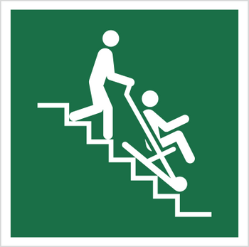 Znak Krzesło ewakuacyjne (E60) (ISO 7010) Techem