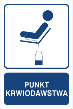 Znak punkt krwiodawstwa na Folii Samoprzylepnej (823-145)