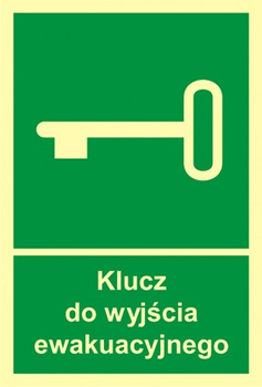 Znak klucz do wyjścia ewakuacyjnego (AC026) Signproject