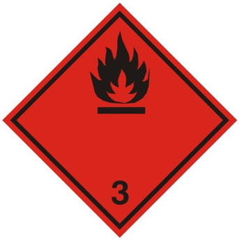 Nalepka materiały ciekłe zapalne