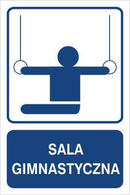 Znak sala gimnastyczna na Folii Samoprzylepnej (823-159)