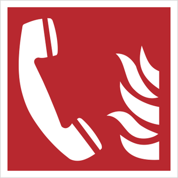 Znak telefon alarmowania pożarowego (F06) Techem