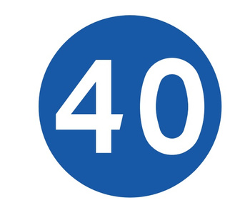 Znak nakazu METALOWY (C14) Prędkość minimalna 40 km/h