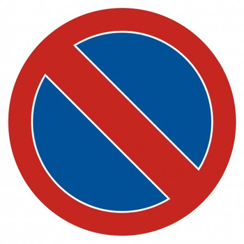 Znak Zakaz postoju na Folii Samoprzylepnej (SA008)