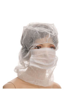 Kaptur jednorazowy włókninowy z maseczką ASTROCAP 100szt.