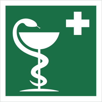 Znak apteczka na Folii Samoprzylepnej (507-01)