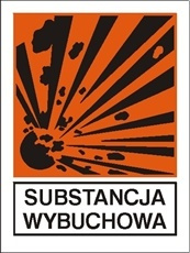 Znak substancja wybuchowa na płycie PCV (700-10)