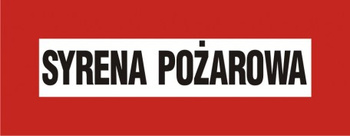 Znak syrena pożarowa na płycie PCV (BC111) Signproject