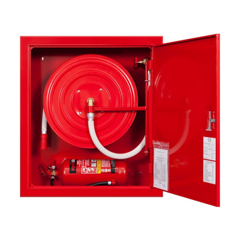 Hydrant wewnętrzny wnękowy DN25 z miejscem na gaśnicę pod zwijadłem - SUPRON