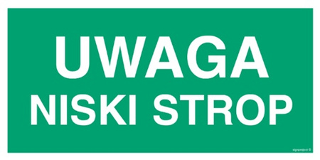 Znak uwaga niski strop (AC022) Signproject