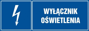 Znak Wyłącznik oświetlenia na Folii Samoprzylepnej (HH032)