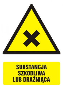 Znak Substancja szkodliwa lub drażniąca na Folii Samoprzylepnej (GF028)
