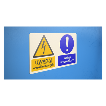 Oznaczenie Uwaga! Wysokie napięcie - Wstęp wzbroniony (Z013)