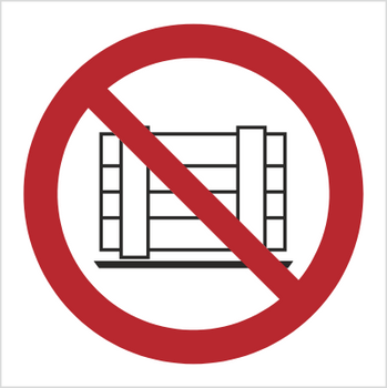 Znak Nie zastawiać na Folii Samoprzylepnej (P23) (ISO 7010)