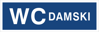 Znak wc damski na Folii Samoprzylepnej (823-38)