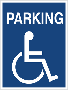 Znak parking dla inwalidów na płycie PCV (820-01)