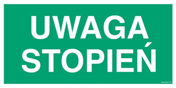 Znak uwaga stopień (AC023) Signproject