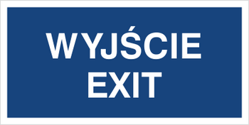 Znak wyjście exit na Folii Samoprzylepnej (816-10)