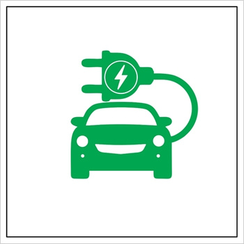 Znak Samochód elektryczny na płycie PCV (703-17)